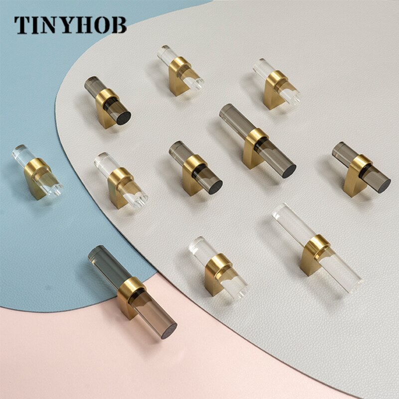 Transparent Acrylic Hooks for Hanging Coat Hat Keys Bathroom Hardware Decor Wall Hangers for Clothes Cabinet Handles and Knobs
