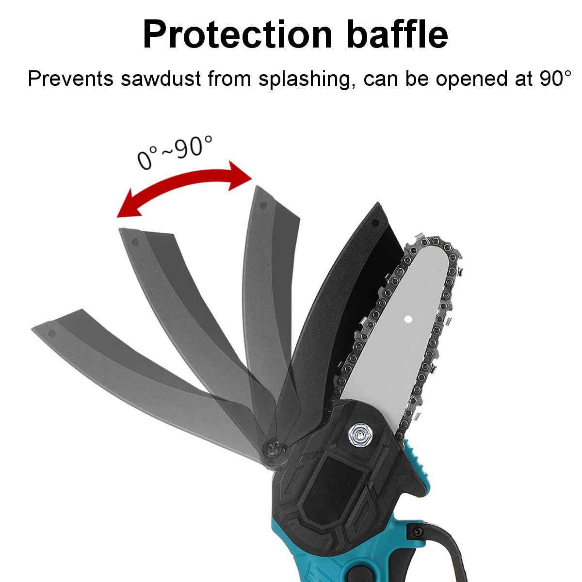 1500W 4 Inch 88VF Mini Electric Chain Saw With Battery Indicator Rechargeable Woodworking Tool For Makita 18V Battery EU Plug