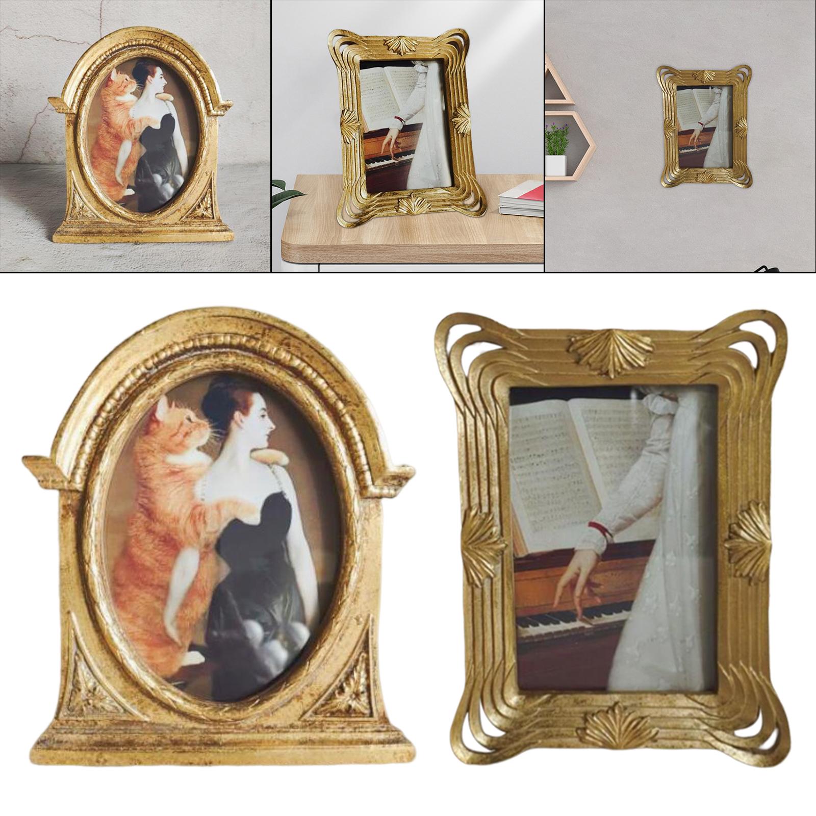 Retro Style Photo Frame Picture Holder Wall Hanging Home Tabletop Desk Decor