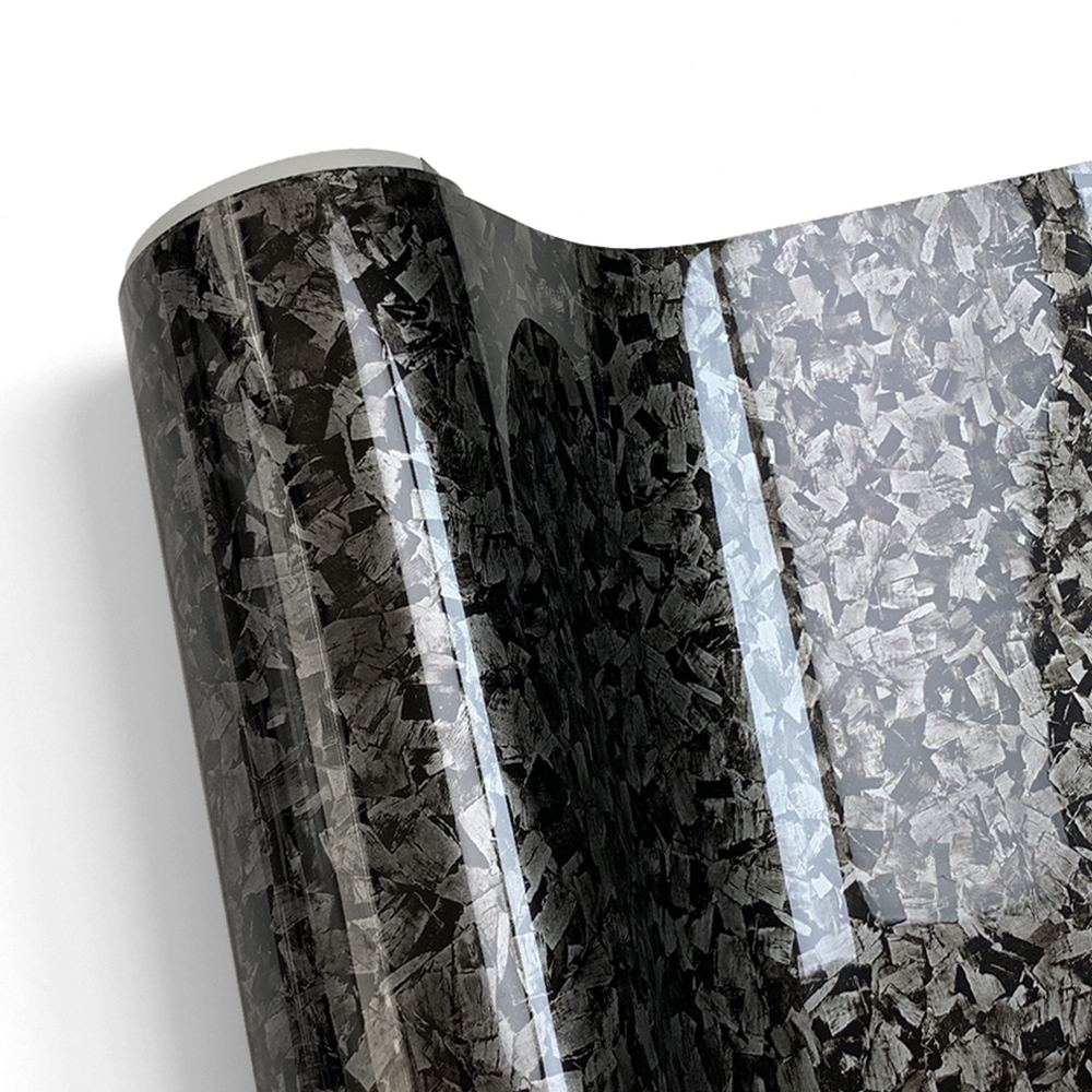 Carbon Fiber Vinyl Wrap Wasserdichtes, selbstklebendes Vinyl Auto Tuning Autoaufkleber Geschmiedete Kohlefaserfolie Autozubehör für den Innenbereich: 4XL / Grey