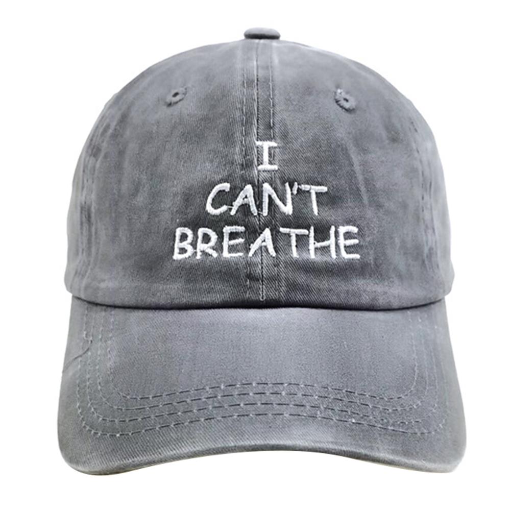 Letter I CAN'T BREATHE Cap Outdoor Baseball Caps For Men women Hats Summer Caps For Adult Sun Hat
