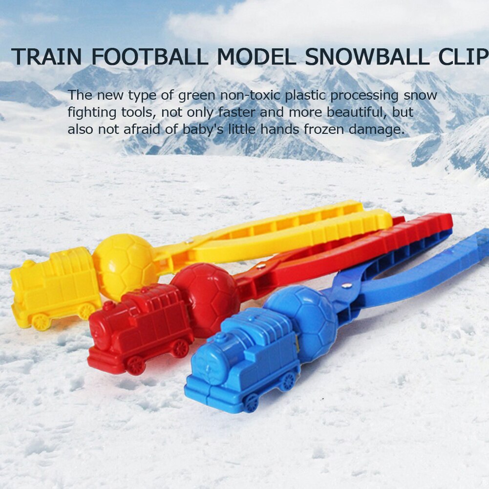 Leuke Trein Vorm Sneeuwbal Clip Sneeuw Klei Bal Maker Creatieve Sneeuwballen Mold Winter Sneeuw Speelgoed Zomer Strand/Zand Speelgoed
