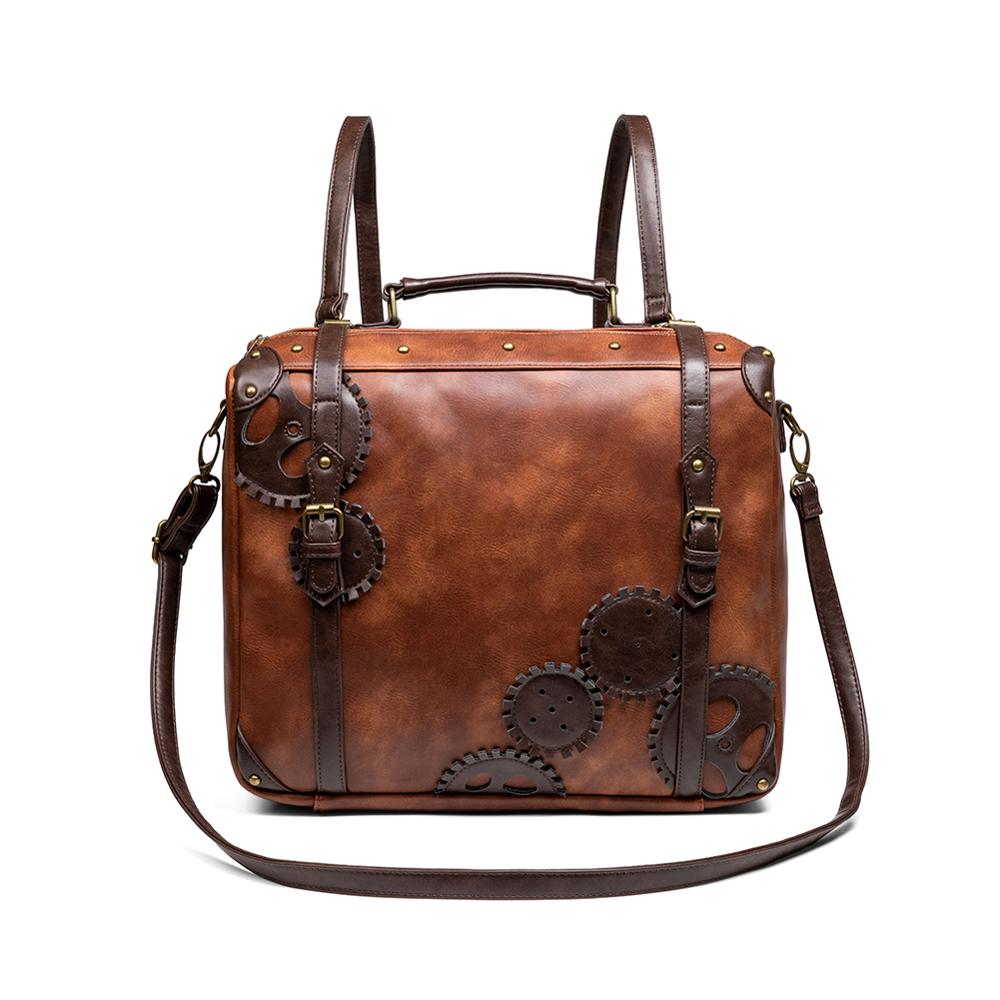 Steampunk-sac à main Vintage gothique, grand sac Rock rétro, sacoche à épaule en cuir, nouvelle Halloween: Default Title