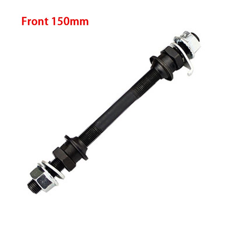 Bicycle Wheel Hub Axle Front Rear Steel Solid Spindle Shaft Vintage For Fat E BIKE Fixie BMX MTB Road Skewer 150mm 180mm 200mm: front 150mm