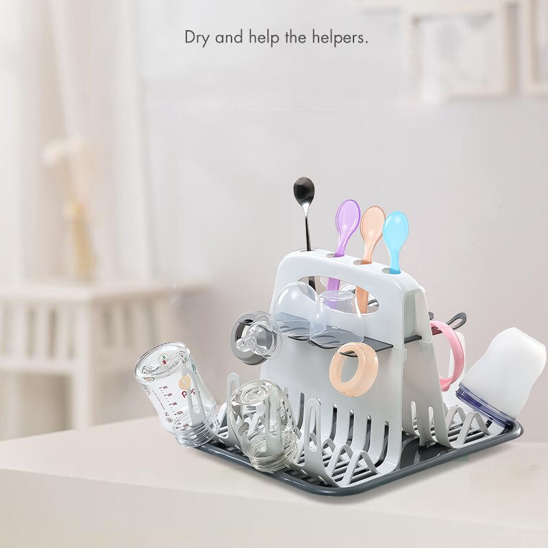 Baby Portable Milk Bottle Drying Rack Feeding Bottle Dryer Nursing Bottle Accessories Drain Frame Water Cup Air-dried Stand