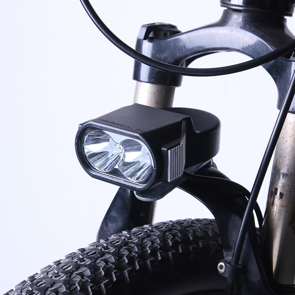 Zwart E-Bike Led Koplamp 36V 48V 60V Elektrische Scooter Fiets Draagbare Zaklamp Hoorn Voorlamp accessoires Fietsen Onderdelen