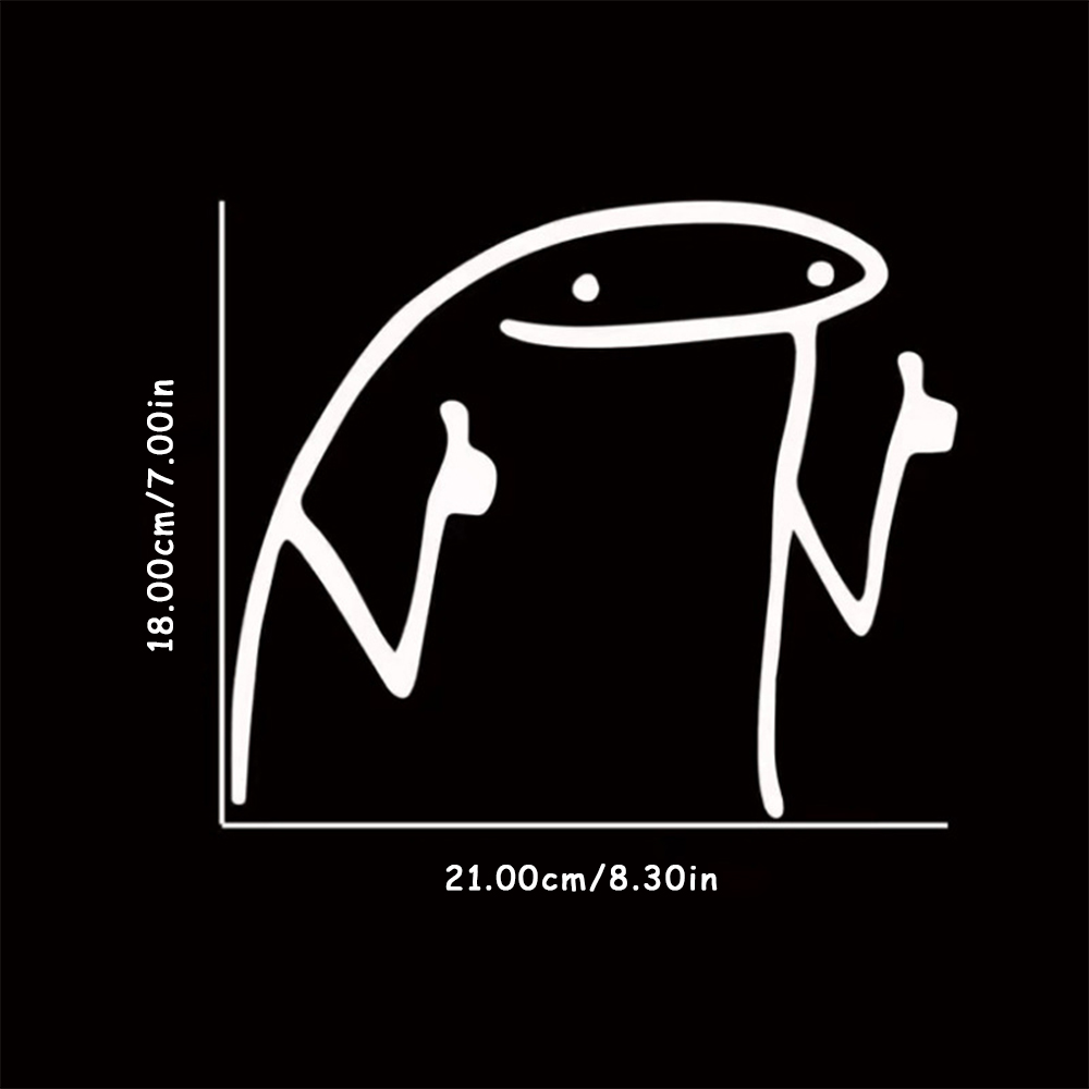 Reflective car stickers thumbs up stickers cartoon characters car stickers line pull glass car stickers