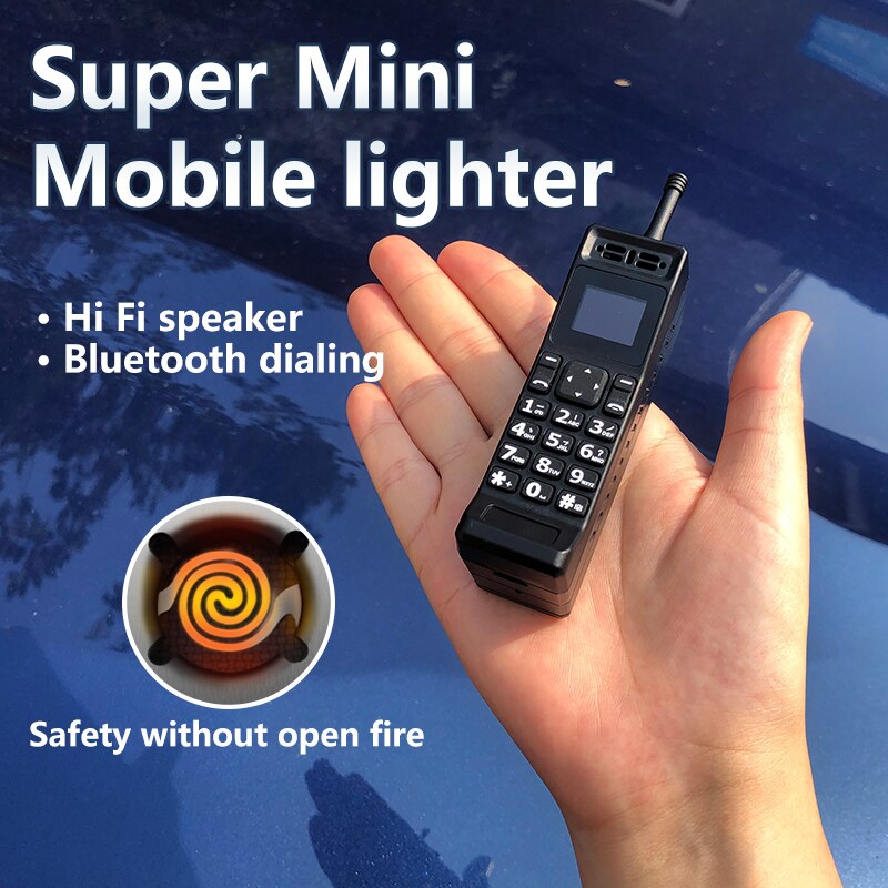 Mini Electronic lighter Mobile Phone GSM Single Sim Vintage Tiny cheap small Cell phone Russian keyboard