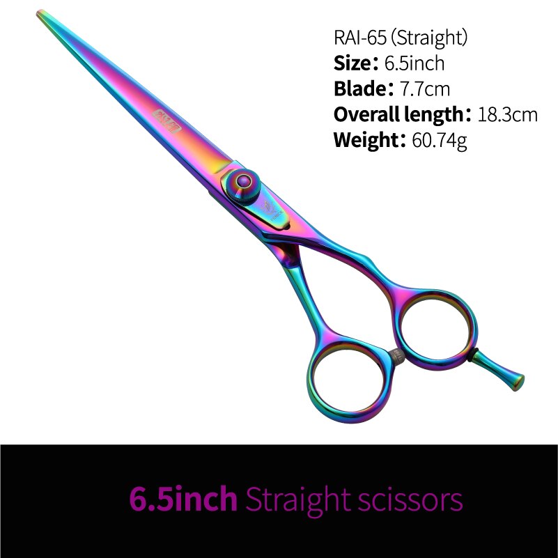 Fenice 6.5/7,5 zoll haustier hund pflege ausdünnung &amp; schneiden schere set grooming schere set für hunde schere kit verdünnung rate 30%: 6.5 inch straight