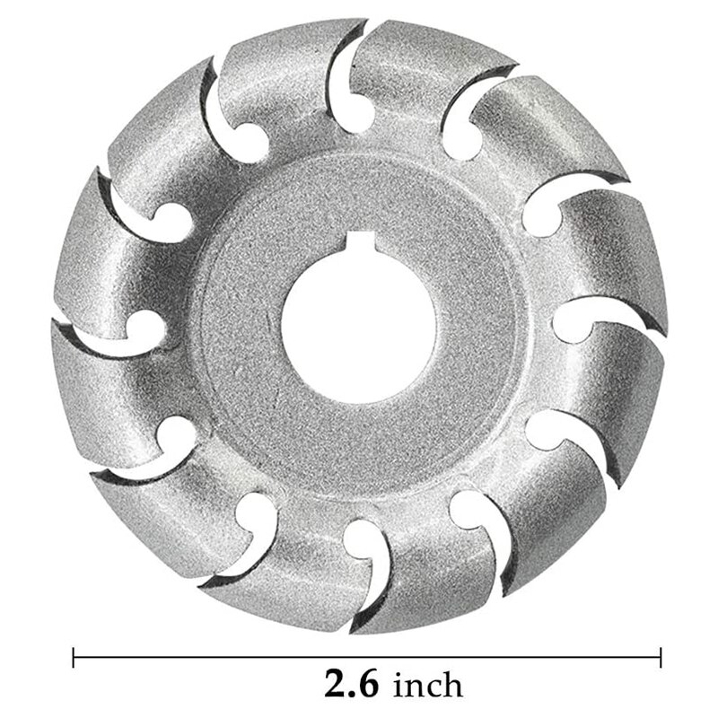 12 discos de tallado de madera Molar, discos de acero Munger de 6,35 cm con forma de madera, agujeros de 3/5 pulgadas, ruedas de pulido de disco de forma extrema para 10