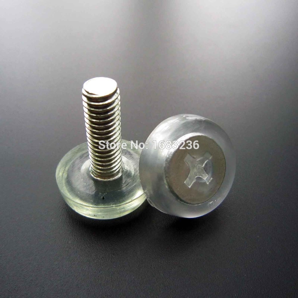 4X Clear Transparent Furniture Table Chair Sofa Leg Feet Adjustable leveler Glide Slide Pad diameter 18mm 27mm