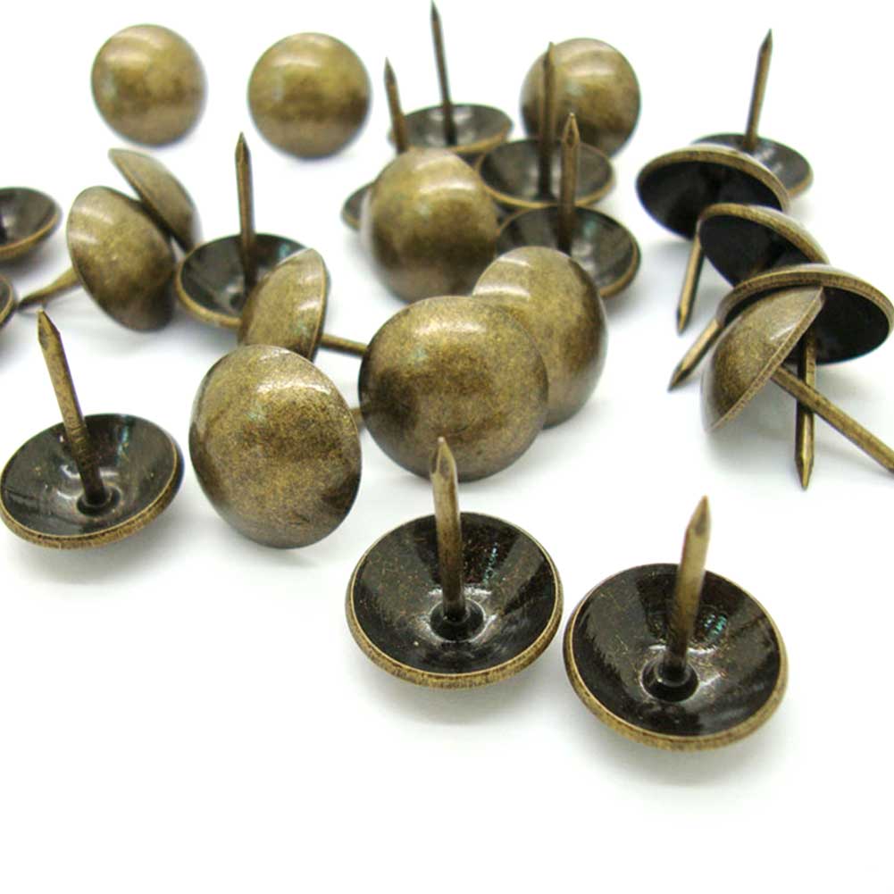 100 stk glat træ hardware dørnegl sofa smykker kiste dør antik bronze polstring søm hjemmemøbler dekorative stift stud