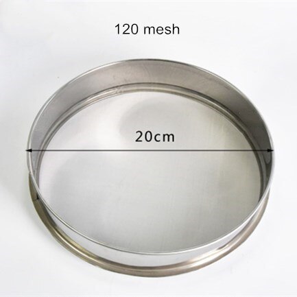 Pottery Art Stainless Steel Glaze Filter Sieving Screen Ceramic Glaze Slurry Sieve Mesh Pigment Mud Filter Polymer Clay Tools: 20cm 120mesh