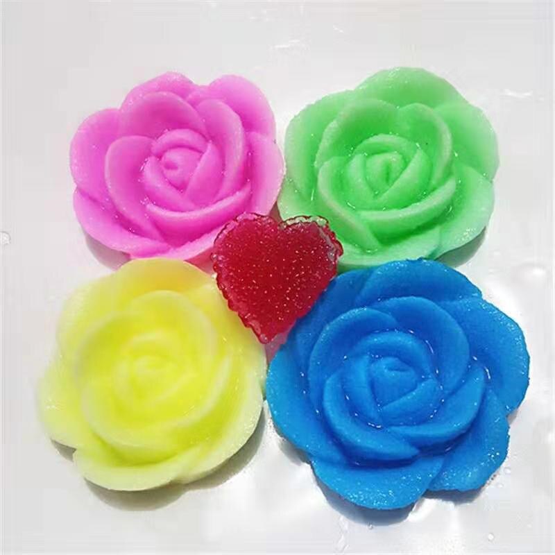10 stk mini tegneserie blomster formede hydrogeler voksende vandperler suge farverige roser til bryllup hjem dekoration magiske legetøj