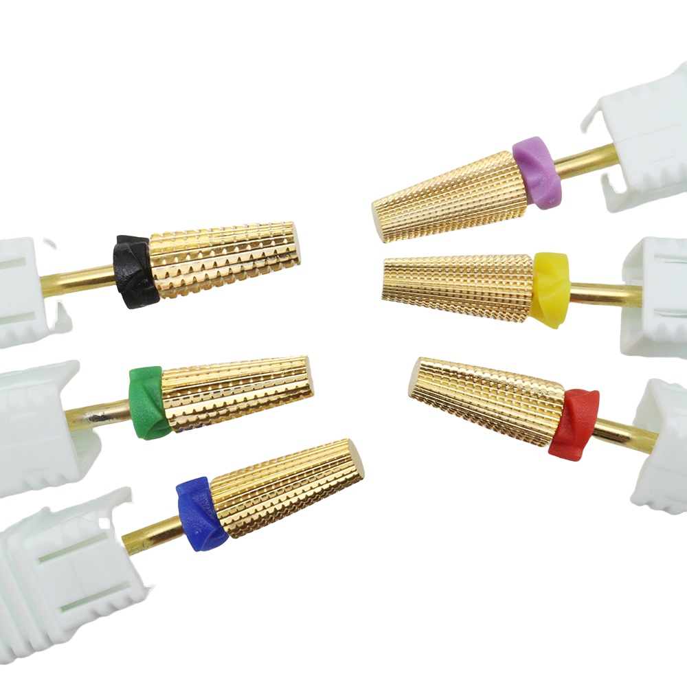 Punte da trapano per fresatura per chiodi in acciaio al tungsteno dorato 5 in 1 a doppia mano, carburo multifunzionale con elevata durezza per un lungo termine