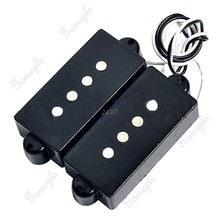 4 String Geruisloze Pickup Set Voor Precision P Bass Bridge Pickup Set Black AUG01_15
