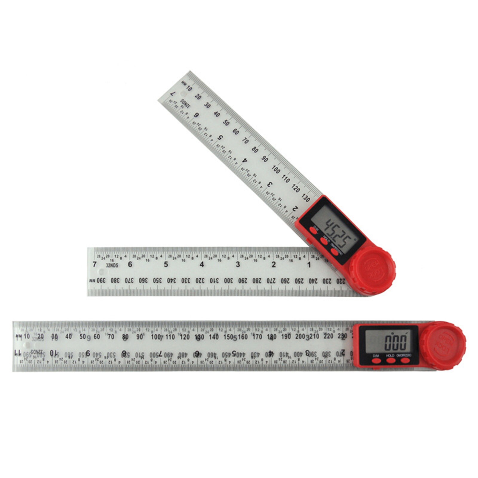 Digital Angle Finder Protractor 2-in-1 Plastic Digital Protractor for Woodworking Angle Measure Tool --M25