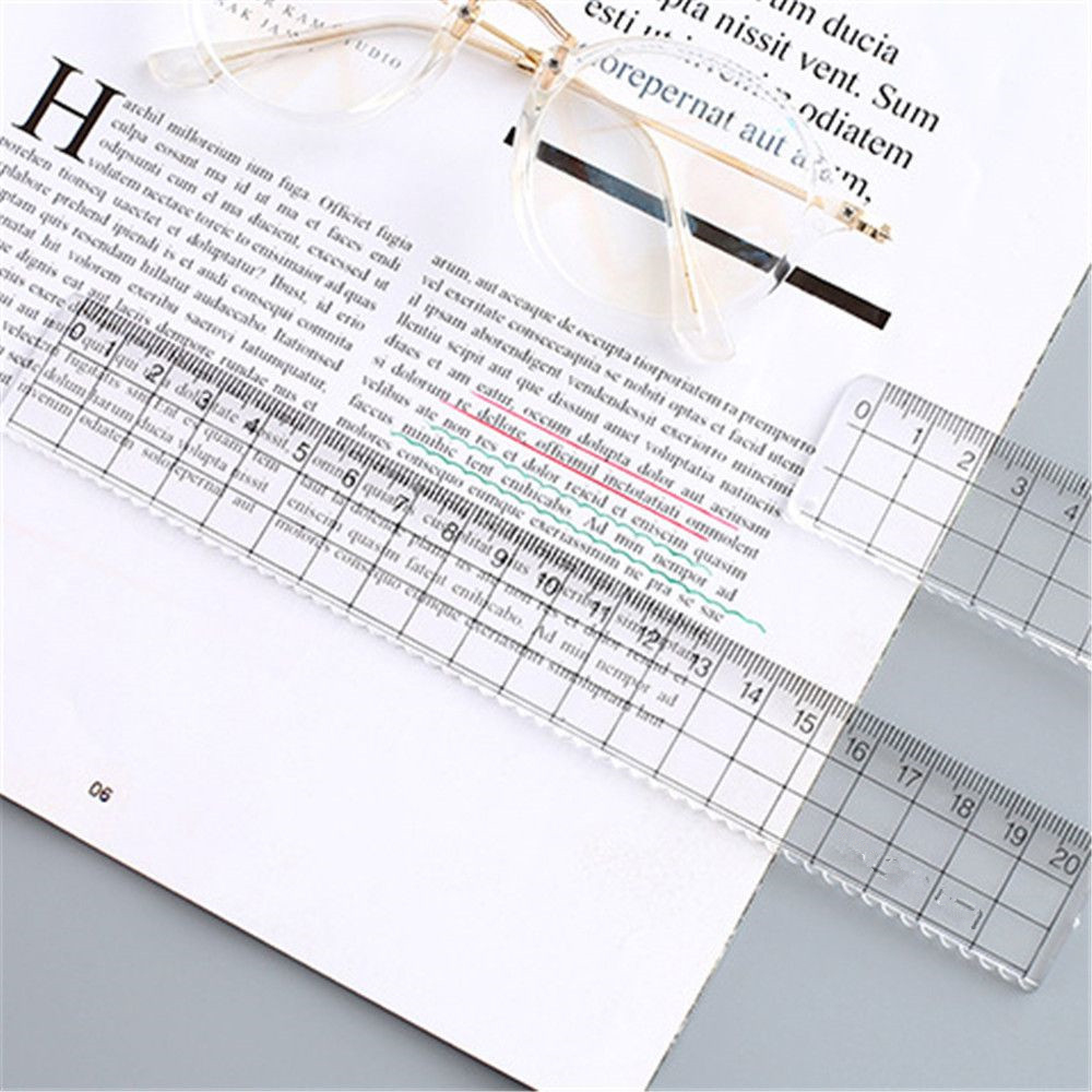 1pcs Simple Style 15cm 18cm 20cm Transparent Simple ruler square ruler cute stationery drawing supplies Office School Supplies