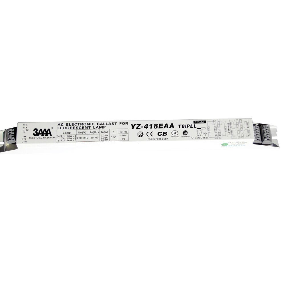 3AAA YZ-418EAA 220V T8/TC-L 18WX4 15WX4 36WX2 AC Electronic Ballast For T8 Fluorescent Lamp of Fish Tank Printing-Down Machine
