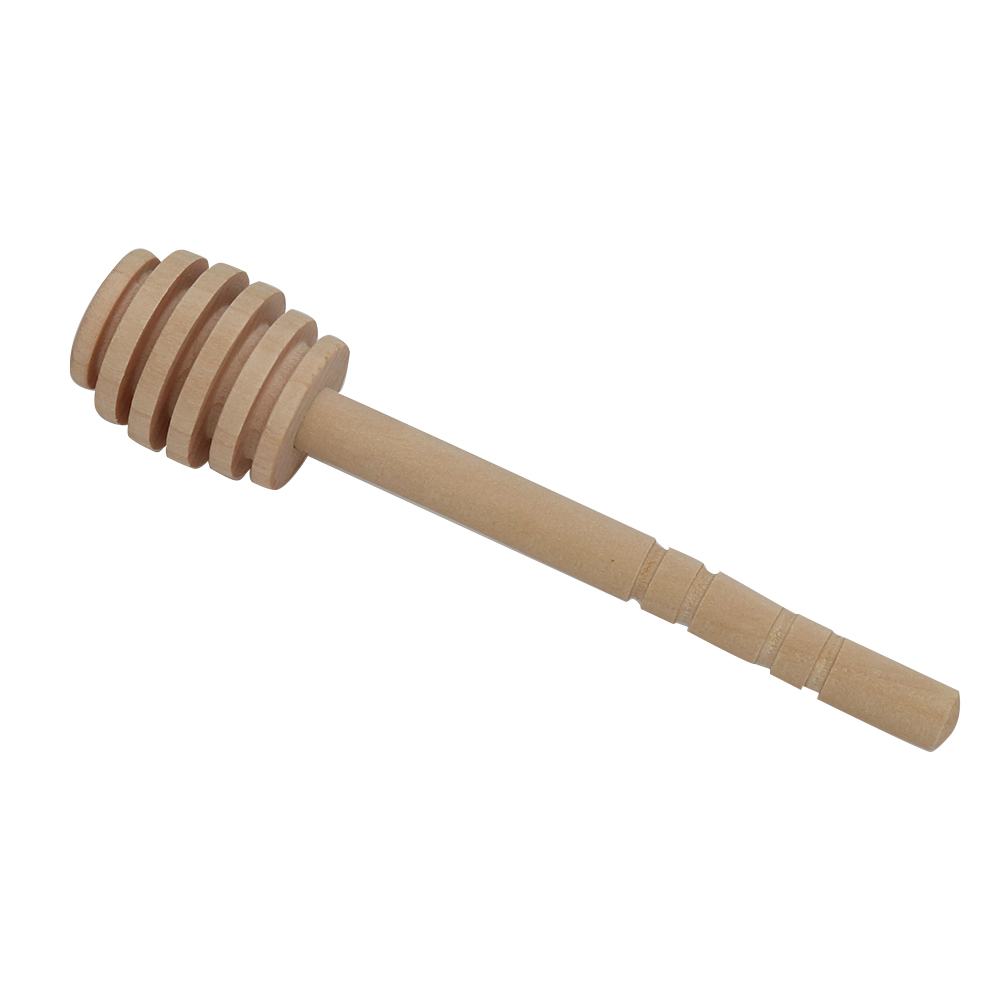 Spiral Wooden Mixing Long Handle Practical Kitchen Tools Honey Dipper Honey Stick Stir Bar Spoon: 1