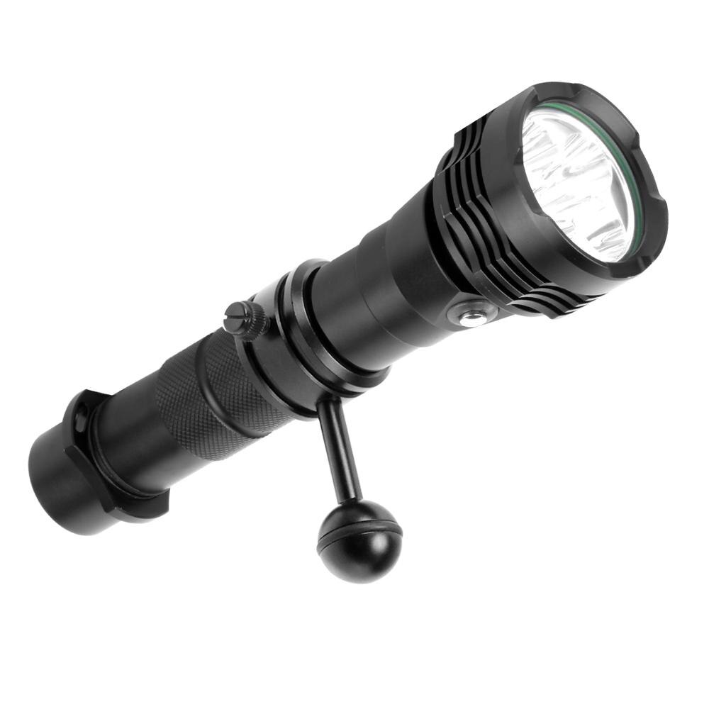 1000lm led waterdichte duikzaklamp met 1 inch balhoofdclip 2000lm gopro-actiecamera: 2000lm met clip