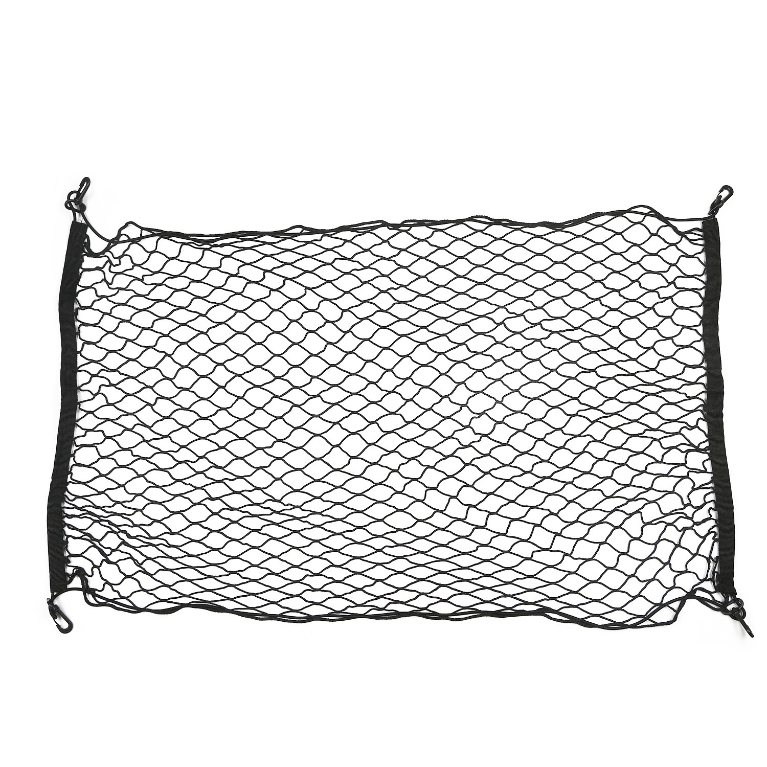Black Mesh Holder Envelope style Net Luggage 4 hooks Polypropylene Stretch Mesh