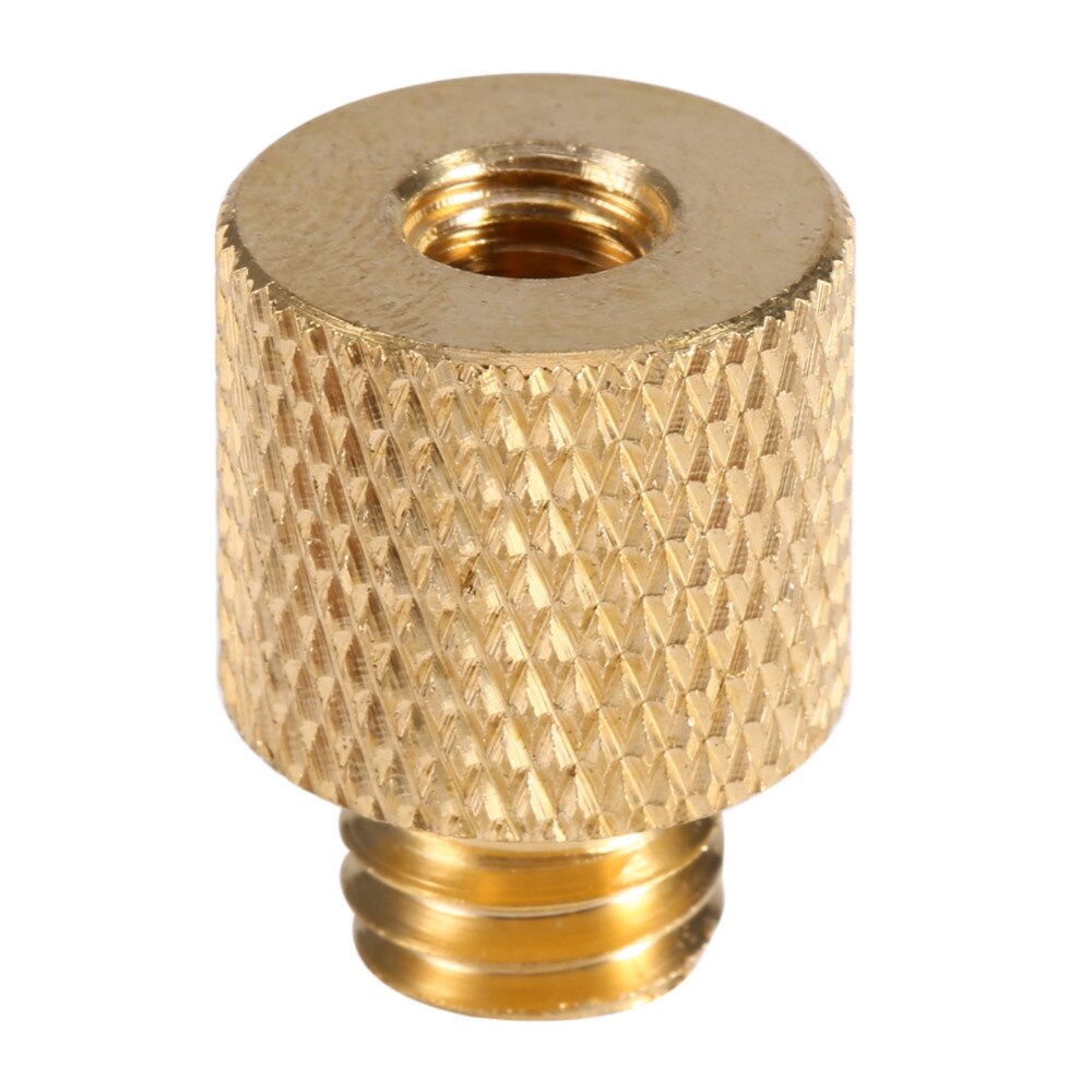 adaptador de tornillo de hilo trípode de oro 1/4 "hembra a 3/8" macho adaptador de latón 1/4 3/8 para trípode Cámara accesorios de soporte de luz