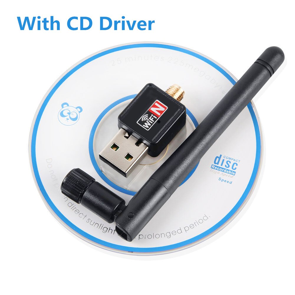 Usb Wifi Adapter MT7601 Wi-fi Adapter Wifi Usb Adapter Gratis Driver Ethernet Wifi Dongle Lan Netwerkkaart Wifi Ontvanger antenne: With CD driver