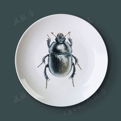 Vivid Insect Serie Art 8 Inch Keramische Muur Opknoping Decoratieve Plaat Voor Home Decor: 2 / 10 inch