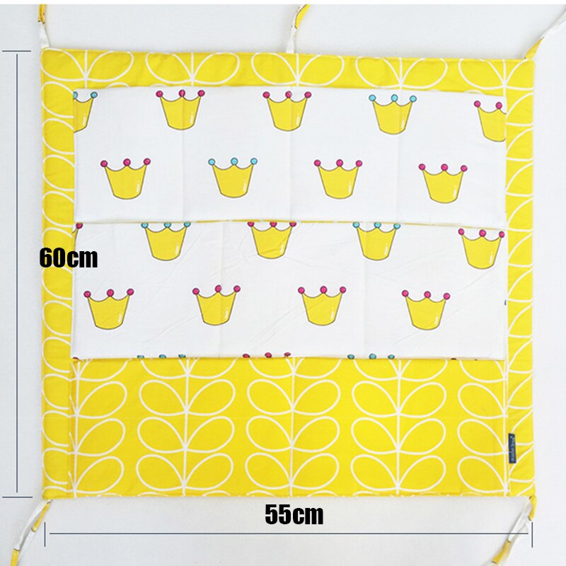 Multi-funcional cama de berço do bebê pendurado saco de armazenamento cama do bebê pára-choques macio 55*60cm decoração do quarto pára-choques conjunto de cama fotografia