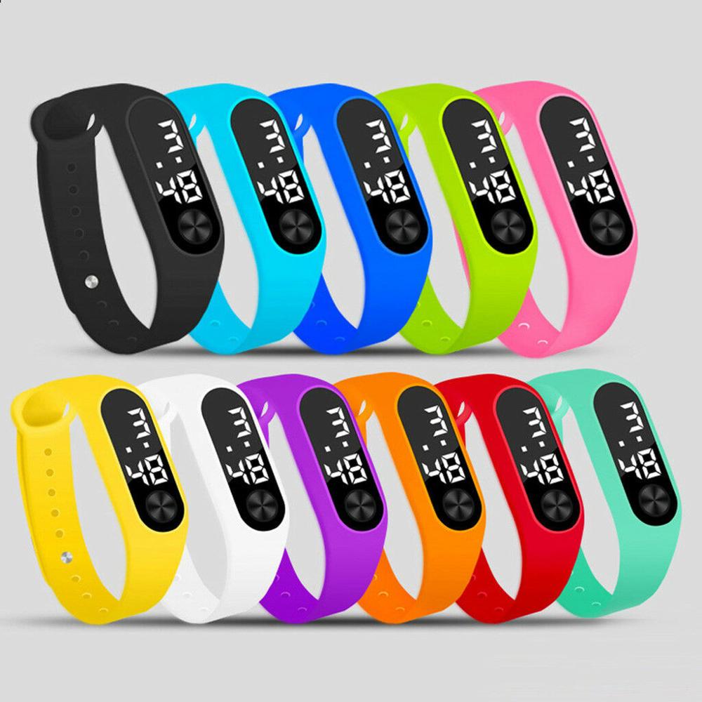 Digital LED Sports Watch Unisex Silicone Band Wrist Watches Men Women