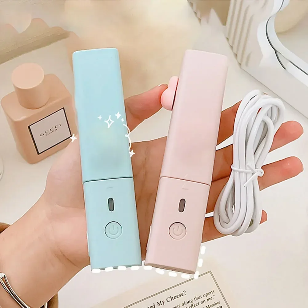 Haarglätter, kabelloser USB-Haarglätter, Mini-Keramik-Lockenwickler, konstante Temperatur, tragbares Glätteisen für Reisen