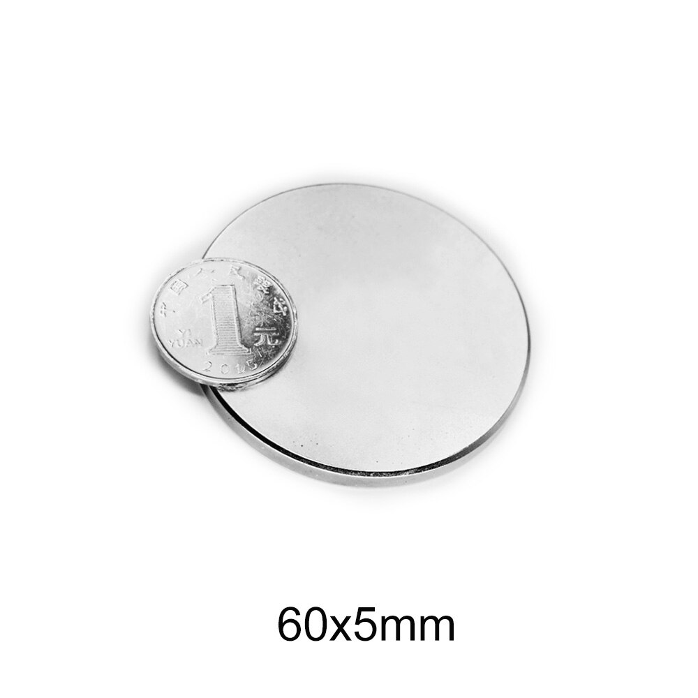 1/2/3PCS 60x5 mm Big Round Magnets Sheet 60mm X 5mm N35 60x5mm Disc Neodymium Permanent Magnet Strong 60*5