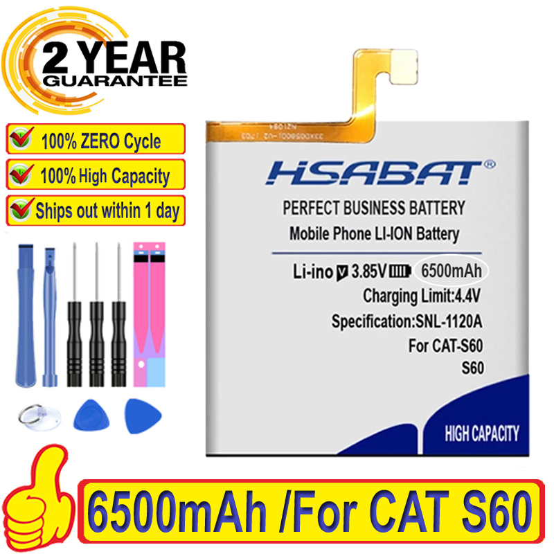 6500 mah akku caterpillar cat  s60 matkapuhelimen vaihtoakulle
