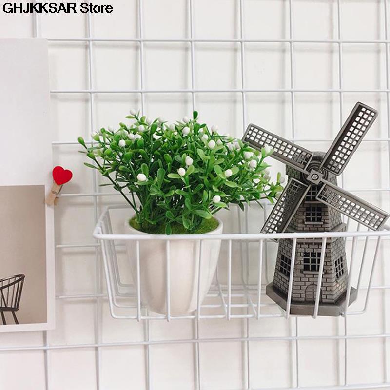 Modernt hem väggdekoration järn galler nordisk konst fotovisningsram fest metallhylla mesh vykort diy rack 40* cm  x 20cm