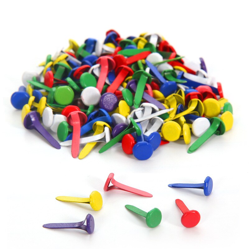 100Pc Ronde Metalen Brads Scrapbooking Decoratieve Kinderen Handgemaakte Diy Materialen Versiering Sluiting Sieraden Craft Accessoires