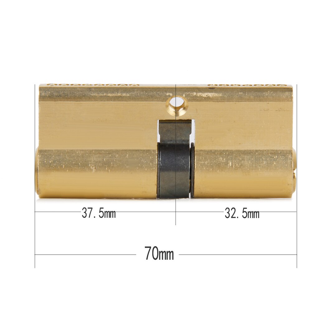 70MM 32.5/37.5 Brass Key Cylinder Door Lock Barrel High Security Anti Snap/Bump/Drill/Pick With 7 Keys