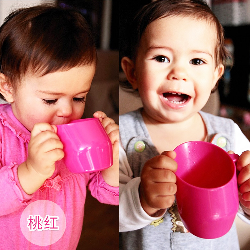 Taza de alimentación de bebé para entrenamiento, taza de agua con mango oblicuo, taza biselada de seguridad, tazas a prueba de fugas para niños, tazas de bebidas para niños de 200ml