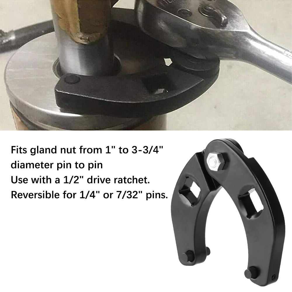 Adjustable Hand Tools Reverses 2" to 6" Tool for Farm Machines Hydraulic Cylinders Gland Nut Hand Wrench Spanner Universal