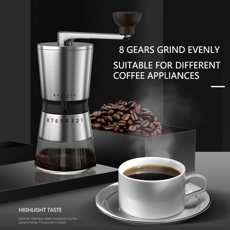 Barista Caffe Adjustable Coffee Grinder Italian Espresso Coffee Beans Machine Portable Coffee Maker Cafe Coffee Machine Washed