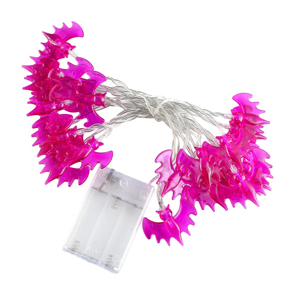 Eco-friendly Practical Halloween Bat LED String Lamp Durable Fairy Light Bat Shape for Home