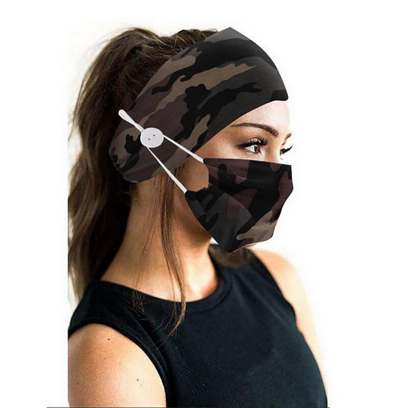 1 Set paraorecchie morbido con bottone per donna sciarpa nuova moda accessori per capelli fasce per capelli all'aperto copricapo stampato a fiori: 1