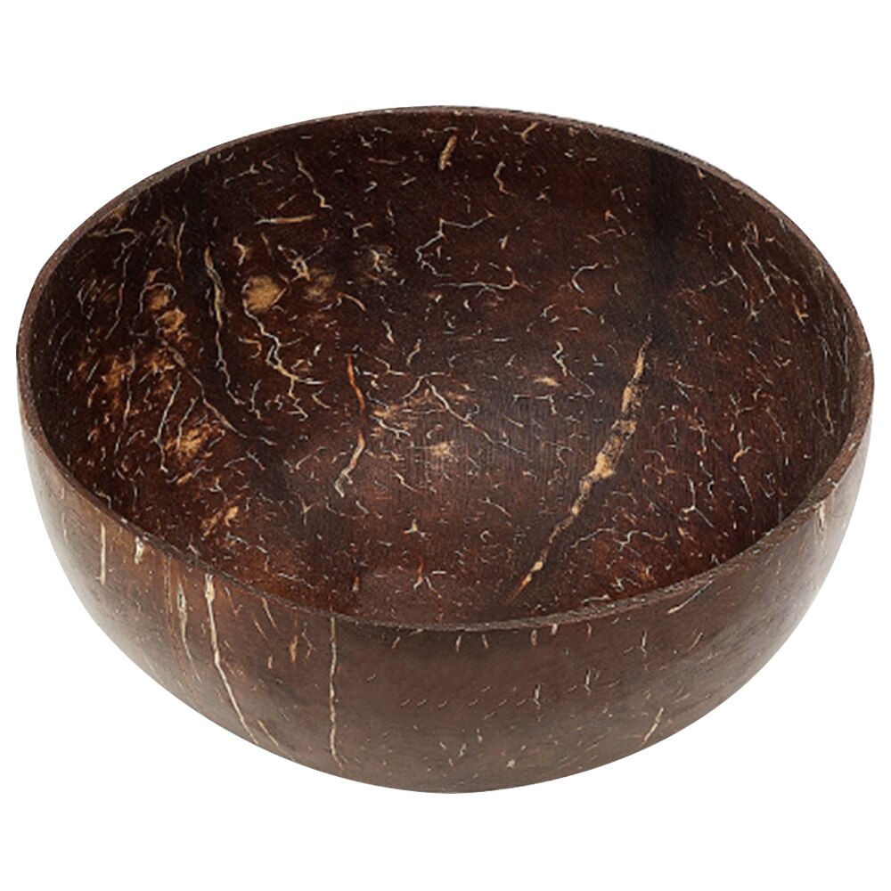Cuenco de Coco, cuencos de madera, arroz, fideos, sopa, fruta, ensaladera, suministros de cocina, adornos para manualidades, Bol de Coco, cuenco de madera: 1 bowl