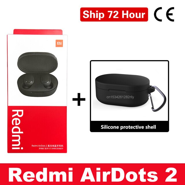 Original Xiaomi Redmi Airdots 2s Earphone Mi True Wireless Earbuds Basic 2s Bluetooth 5.0 Air2 SE TWS Mic Gaming Mode In Stock: Airdots2 Black