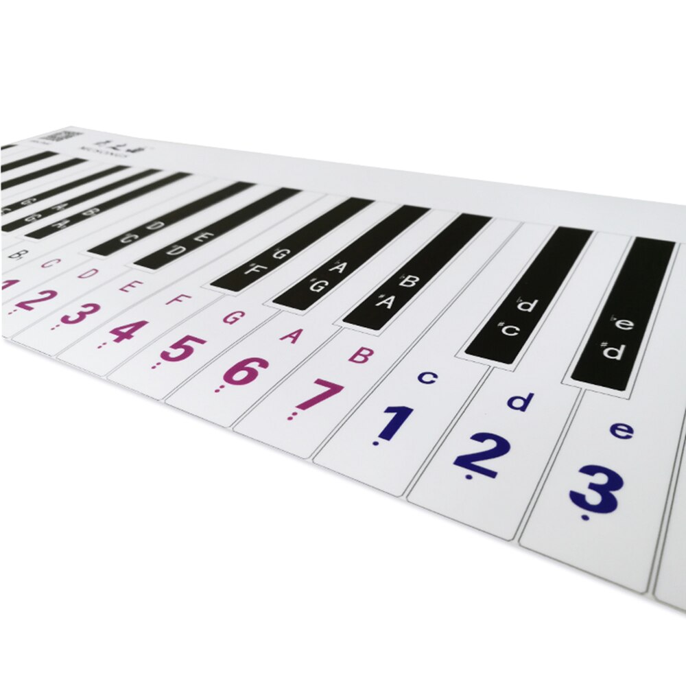 Version 88 Key Keyboard Piano Finger Simulation Practice Guide Teaching Aid Note Chart for Beginner Student