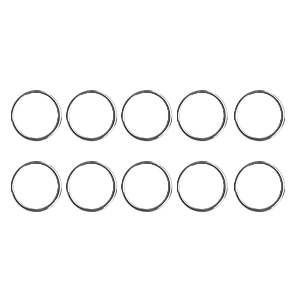 10x Silver 316 Stainless Steel Scuba Diving Split Ring Gear Attachment 30mm High Resistance Rust Lightweight and Durable