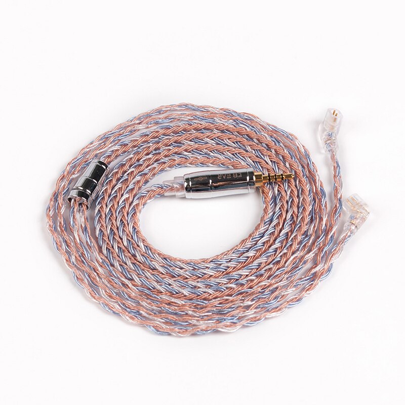 KBEAR 16 Core Upgraded Silver Plated Copper Cable 2.5/3.5/4.4MM With MMCX/2pin/QDC TFZ For KZ ZS10 ZSN Pro ZSX BLON BL-03 V90: 2.5 QDC