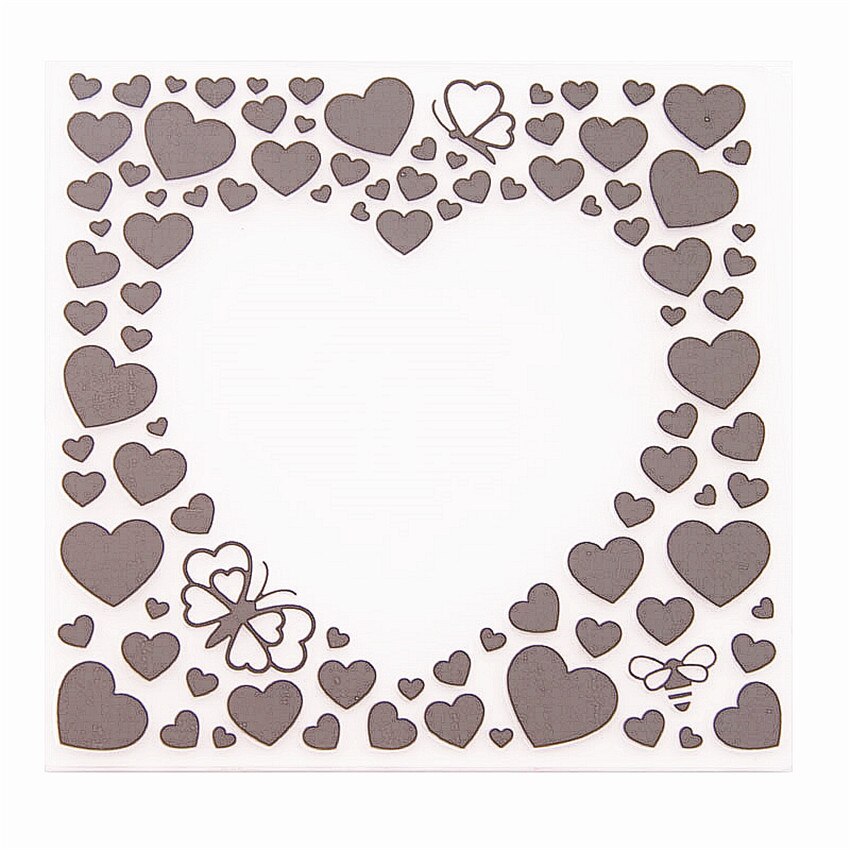 12,6x12,6 cm herz Präge ordner Kunststoff stoßen Scrapbooking DIY Vorlage Fondant einzug Kuchen Fotoalbum Karte Machen