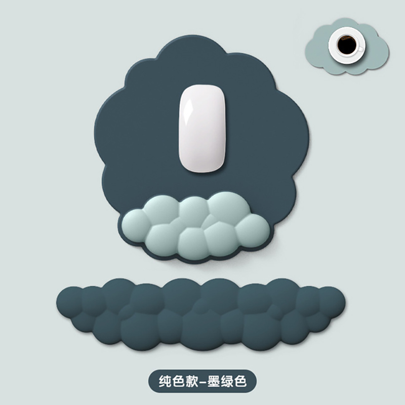 Alfombrilla para teclado para juegos con gradiente de nube, alfombrilla para muñeca, alfombrilla para muñeca, alfombrilla para ratón, memoria de espuma ergonómica Laika, soporte antideslizante para oficina: Marrón