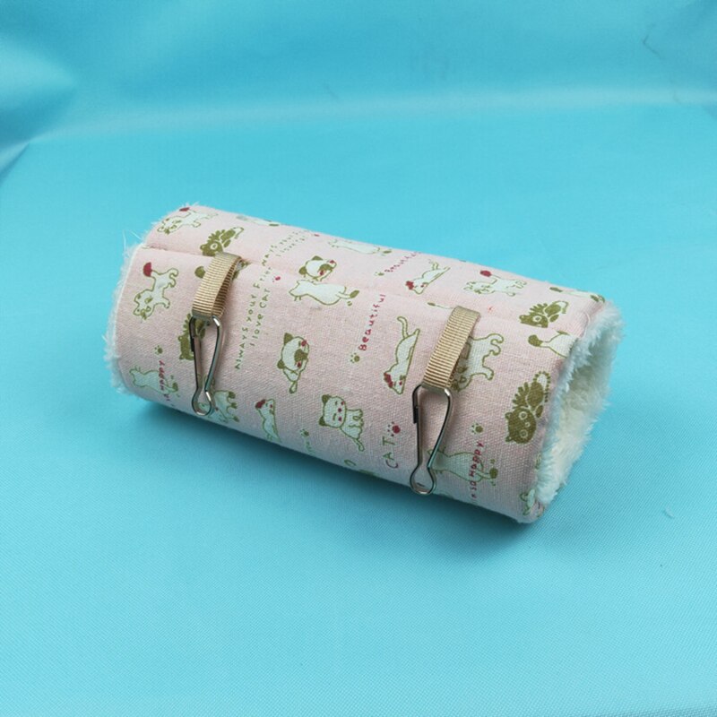 Cage d&#39;hiver pour Hamster, accessoires de cochon d&#39;inde, nid d&#39;animaux, lit suspendu, Tunnel pour Hamsters: Pink Kitten M